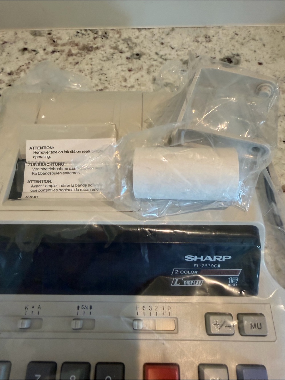 NWOT Sharp EL-2630GII 2-Color Ribbon Printing Calculator Adding Machine 12-Digit - Picture 10 of 13